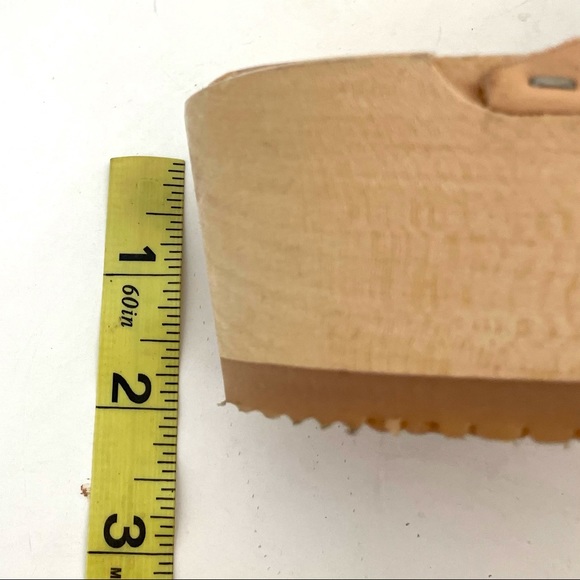 Lotta From Stockholm Tan Clogs Size 10.5 Heel Wooden - Picture 12 of 12
